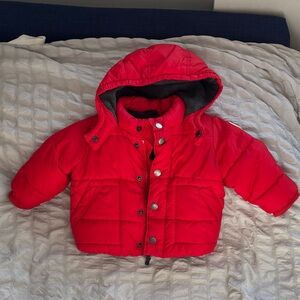 GAP Kids Bright Red Puffer Jacket